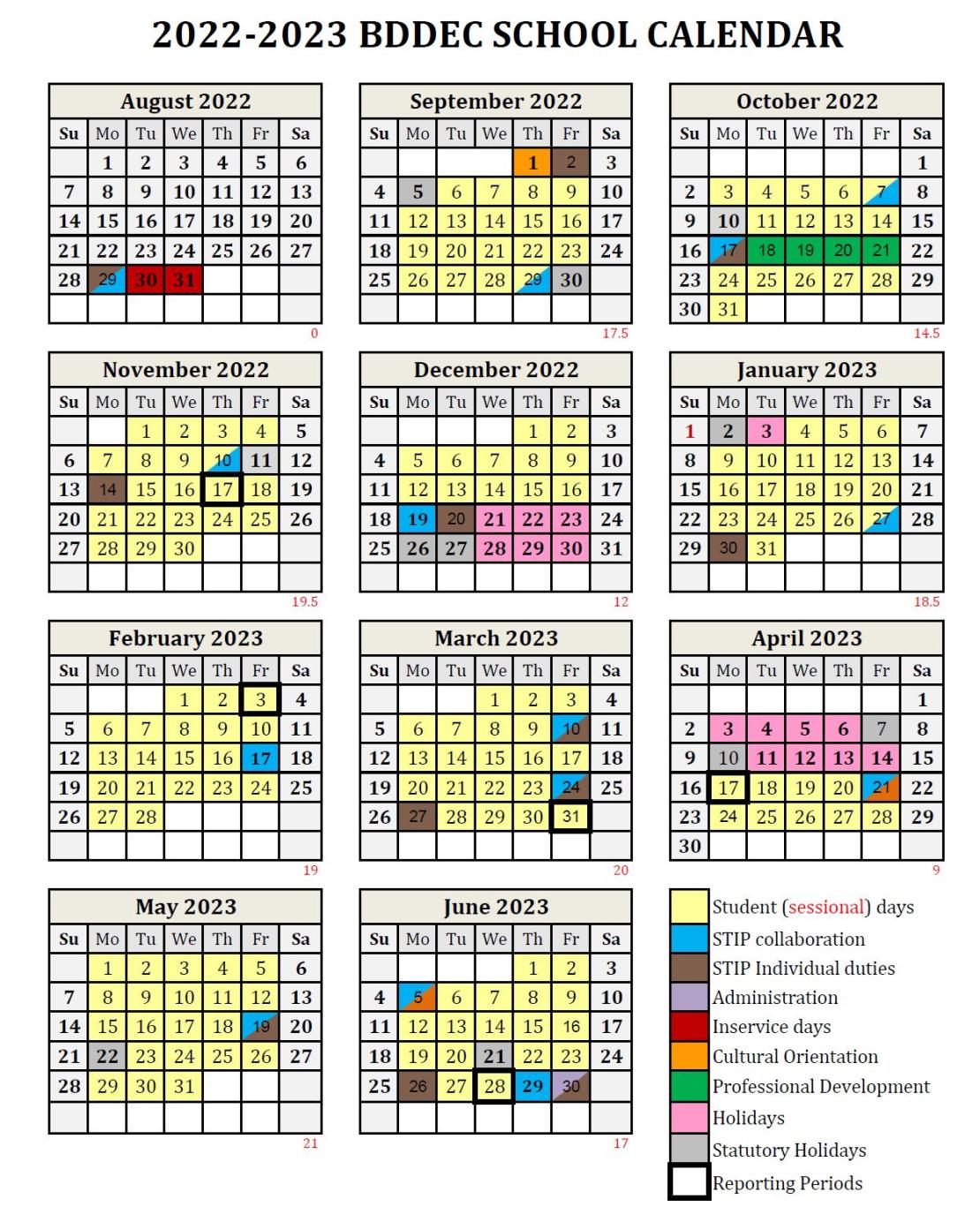 20222023 Calendar Inualthuyak School Sachs Harbour